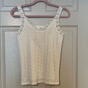Maurices Women’s White Crochet Camisole Top Small